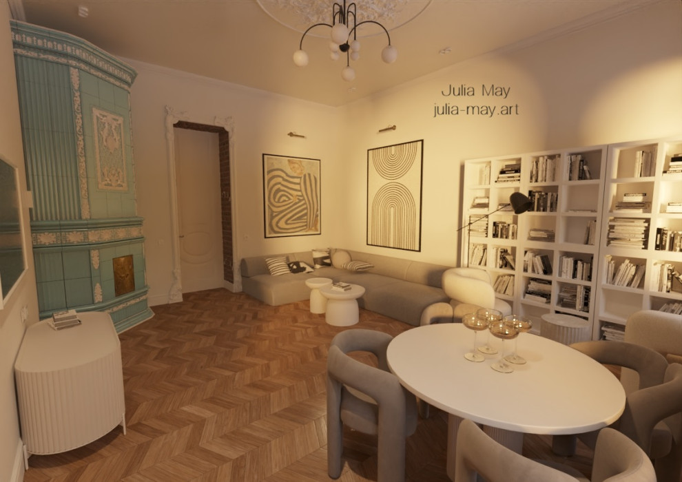 Дизайн-проект квартиры в историческом центре Санкт Петербурга в классическом сти