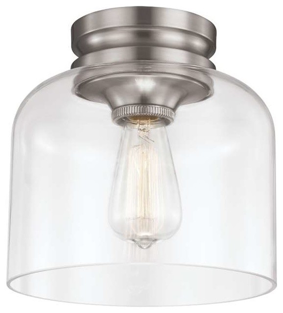 Feiss Fm404bs Hounslow 1 Light Brushed Steel Flush Mount Feiss Fm404bs Hounslow 1 Light Brushed Steel Flush Mount Contemporary Ceiling