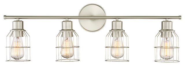 4 Light Vanity Fixture Industrial Bathroom Vanity Lighting By Savoy House