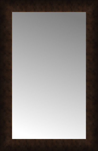 18"x27" Custom Framed Mirror, Dark Bronze