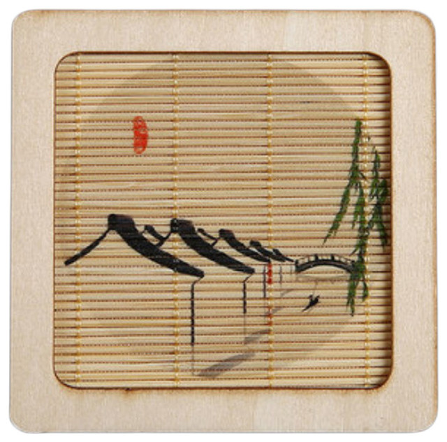 2Piece Japanese Style Coasters, A7 Asian Coasters by Blancho