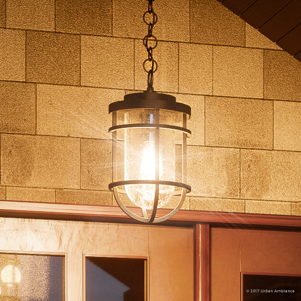 Luxury Nautical Black Outdoor Pendant Light, Large, UQL1004, Cape Town