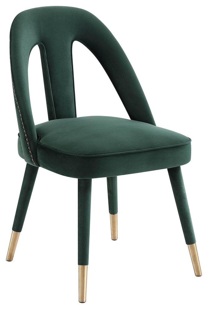 Petra Velvet Side Chair Midcentury Dining Chairs by TOV Furniture