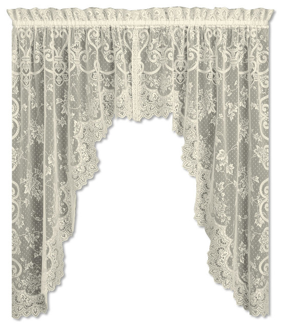 English Ivy Swag Pair 63 Traditional Valances By Heritage Lace Houzz