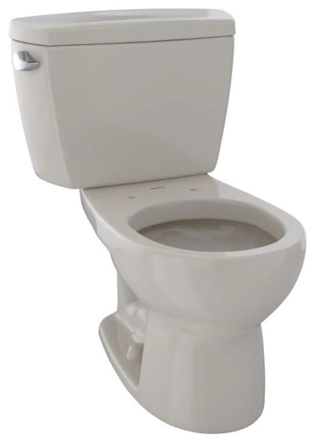 Toto Eco Drake Elongated 2-Piece Toilet, Colonial White - Contemporary ...