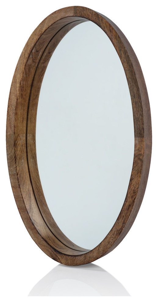 Legacy Oval Mango Wood Wall Mirror/Tray - Transitional - Wall Mirrors ...