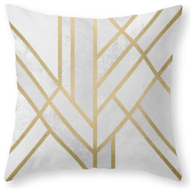 Art Deco Geometry 2 Throw Pillow Cover, 16"x16" With Pillow Insert