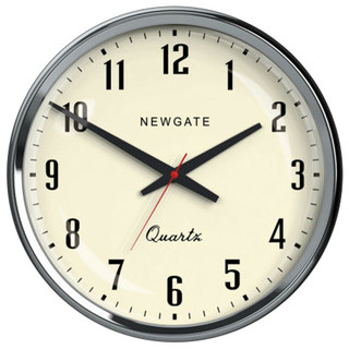 Newgate Chrome Mechanic Clock Midcentury Wall Clocks By