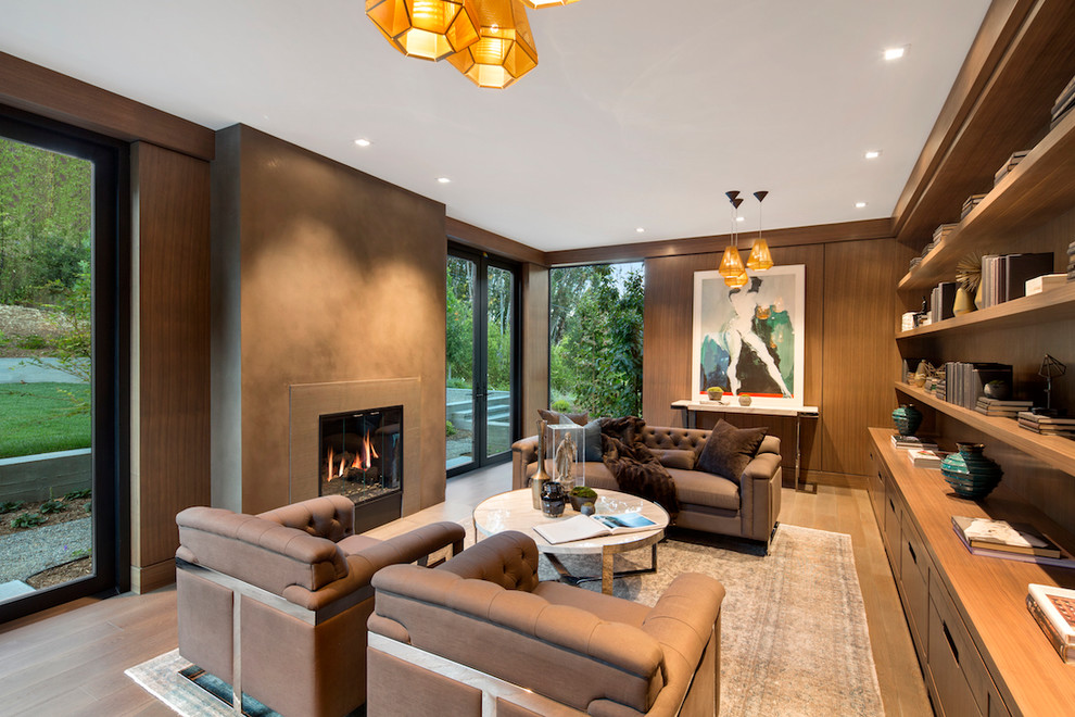 Inspiration for a contemporary family room in San Francisco.