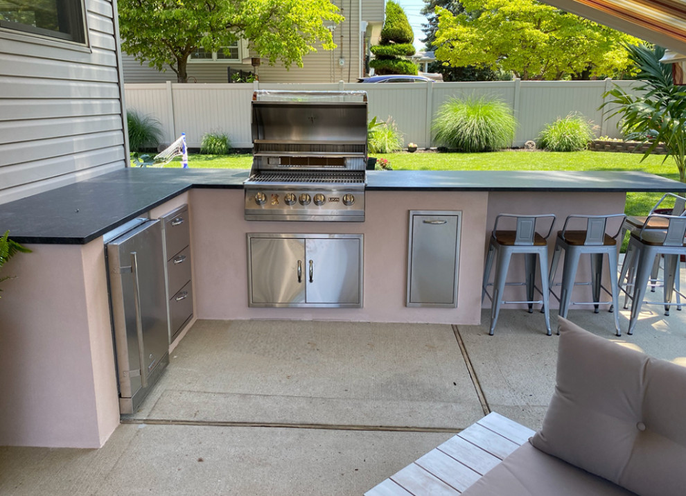 L Shaped Outdoor Kitchen