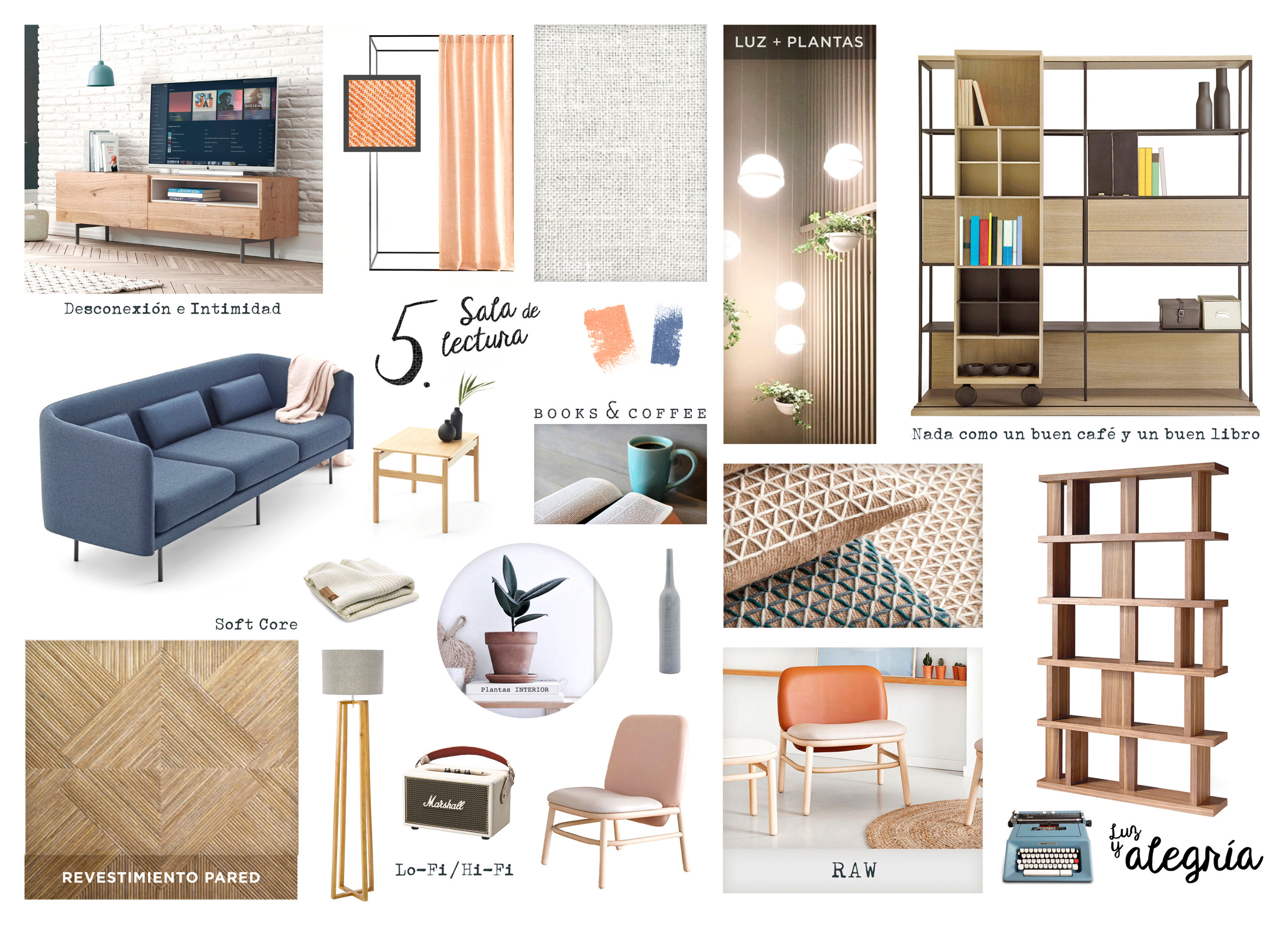 Mood Board Sala de lectura