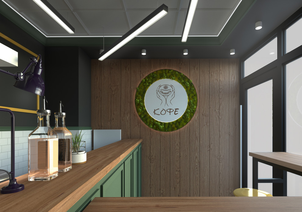 Дизайн-проект. Небольшая кофейня. Тула. 2017 г.