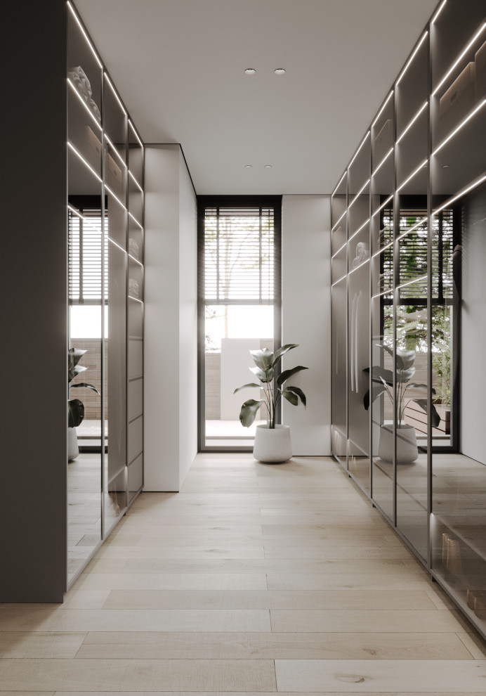 Гардеробная из проекта загородного дома The CUBE