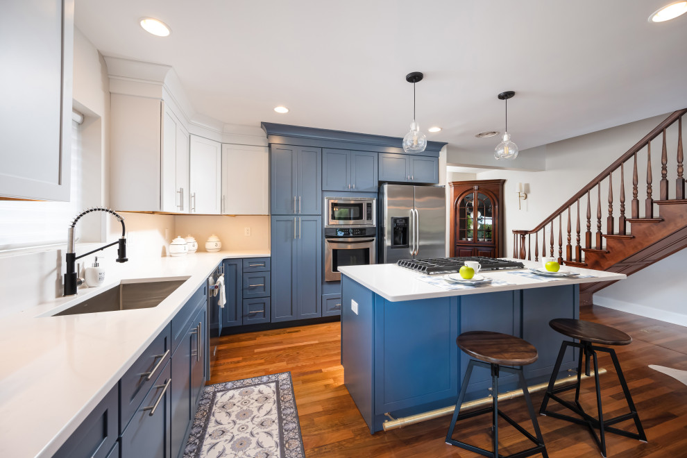 Kitchen - transitional kitchen idea in New York