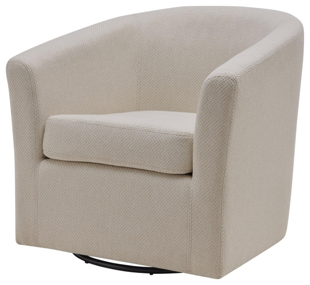 cream fabric swivel chair