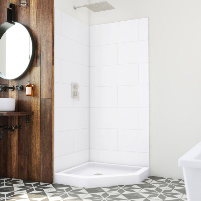 DreamLine BWDS36363TC0001 DreamStone 36x36 Shower Base and Wall Kit