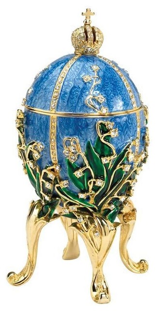 Luxury Russian Collection Elena Fabergé Style Enameled Egg Luxury Russian Collection Elena Fabergé Style Enameled Egg