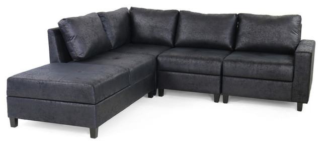 Gdf Studio Chaise 4 Seater Hidden Storage Microfiber Sectional Sofa Set Gdf Studio Chaise 4 Seater Hidden Storage Microfiber Sectional Sofa Set