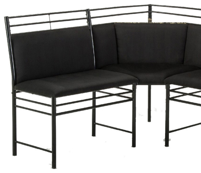 Benzara BM274292 Dining Chair With Bench for Breakfast Nook, L Shaped ...