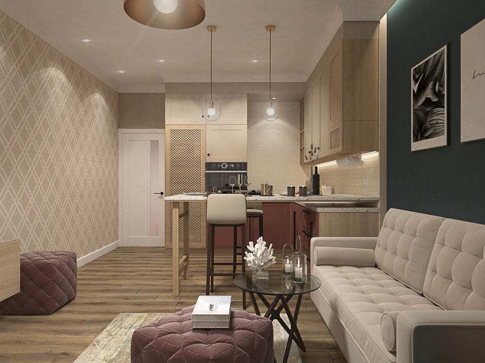 Кухня-гостиная в однокомнатной квартире