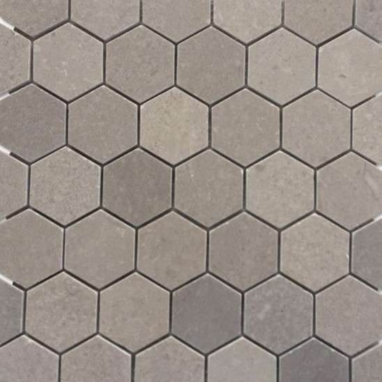 Lady Gray Hexagon Honed Marble Tile Sample Contemporary Mosaic Tile By Ivy Hill Tile