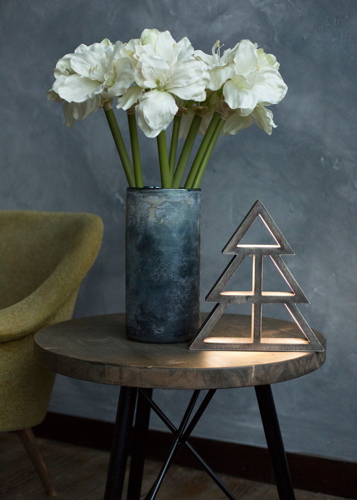 Полка с подсветкой Елка