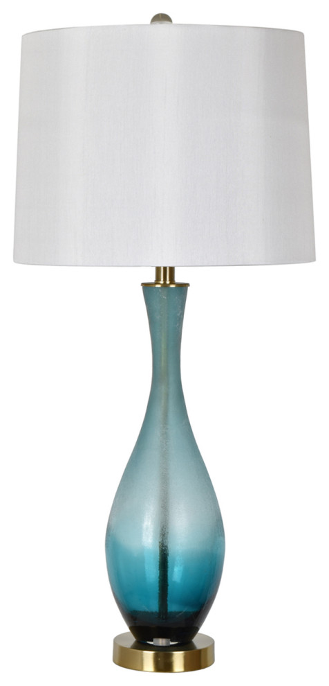 Jasmin Blue Glass 31"H Table Lamp