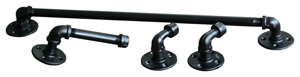 Industrial bathroom hardware set