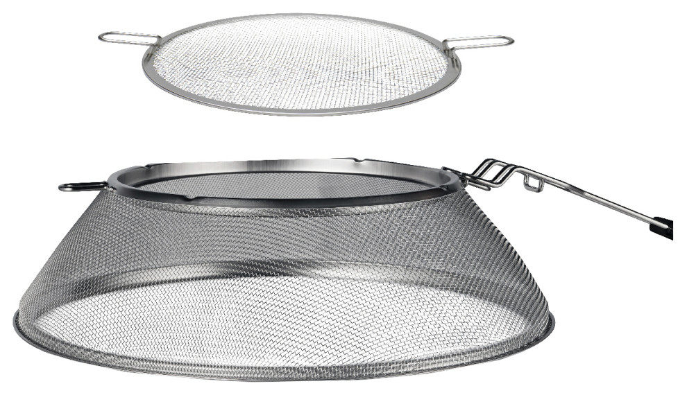 Hotshot Outdoor Fire Pit Spark Screen, 19.5" Modern Fire Pit