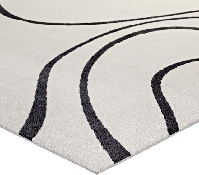 Therese Abstract Swirl 5'x8' Area Rug Contemporary Area Rugs by