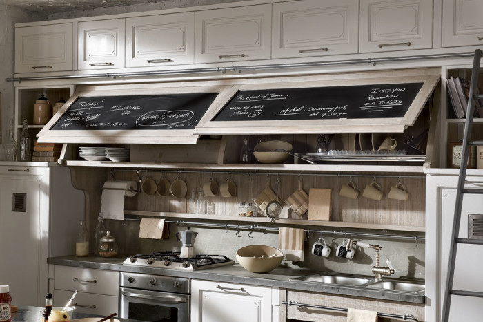 Kitchen - mid-sized transitional l-shaped kitchen idea in Orange County with a double-bowl sink, raised-panel cabinets, white cabinets, stainless steel countertops, beige backsplash, wood backsplash and stainless steel appliances