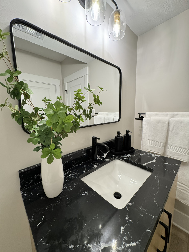 Modern Black & White Bathroom Remodel | Wexford, PA