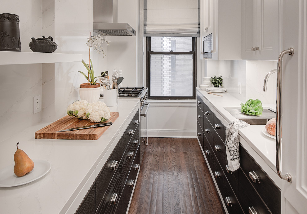 Bakes & Kropp - Elegant Upper East Side Galley Kitchen - Contemporary