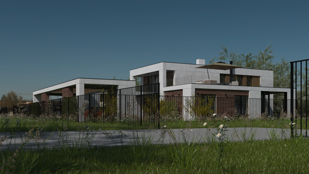 Одноэтажный жилой дом с антресолью. "Яблони-парк", г. Пенза.