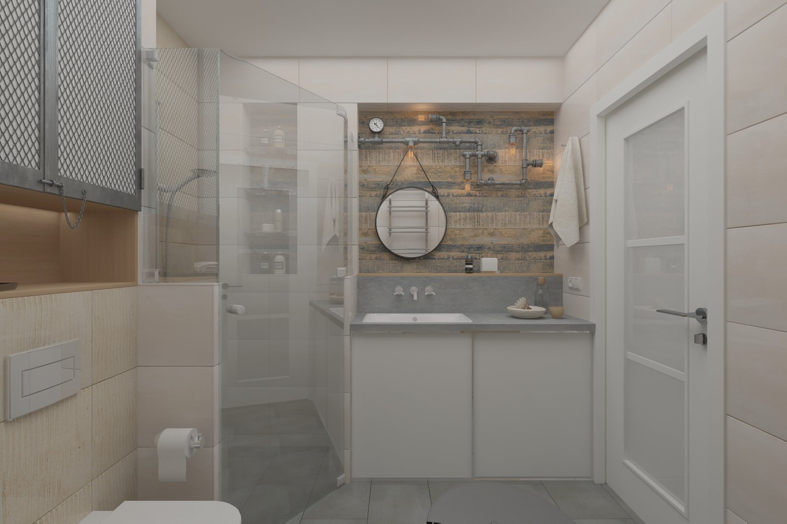 Ванная комната в стиле лофт