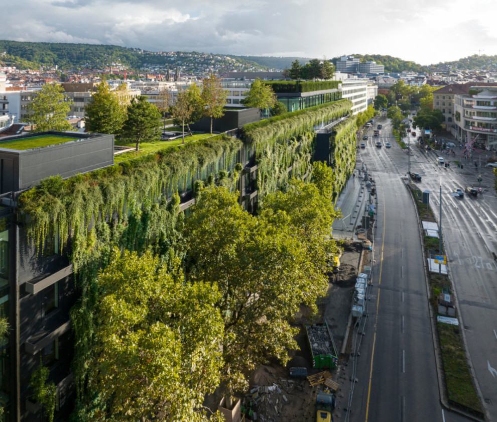 Große Moderne Terrasse in Stuttgart