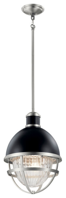 Kichler Lighting 59053BK Tollis, 1 Light Outdoor Hanging Pendant, Black