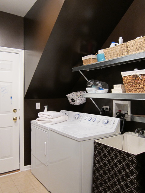 Hi Gloss Laundry Room transitional-laundry-room