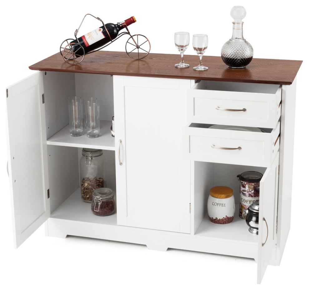 Gymax Buffet Storage Console Table Kitchen Sideboardd Home