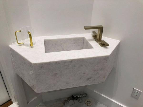 Marble vanity sink