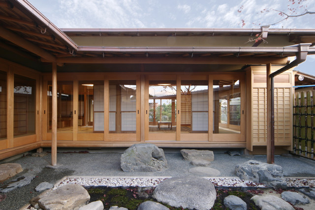 本格数寄屋造りショールーム竹林亭 - アジアン - 庭 - 名古屋 - 杉林 本格数寄屋造りショールーム竹林亭 - アジアン - 庭 - 名古屋 - 杉林