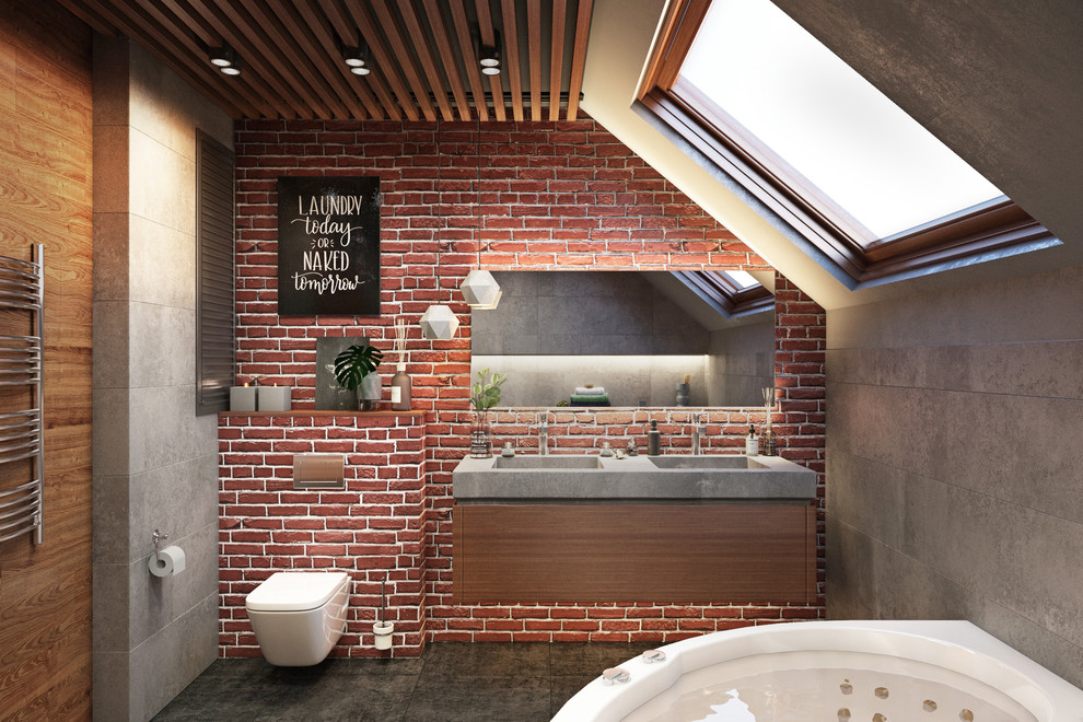 Санузел в стиле Лофт