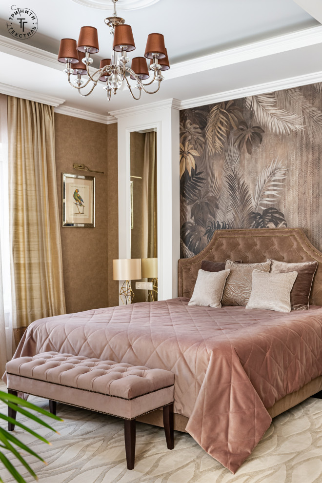 Уютное текстильное оформление загородного дома