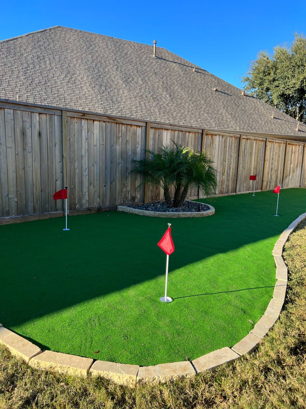 Putting Green, Backyard Paradise and Front yard Makeover in Fulshear!