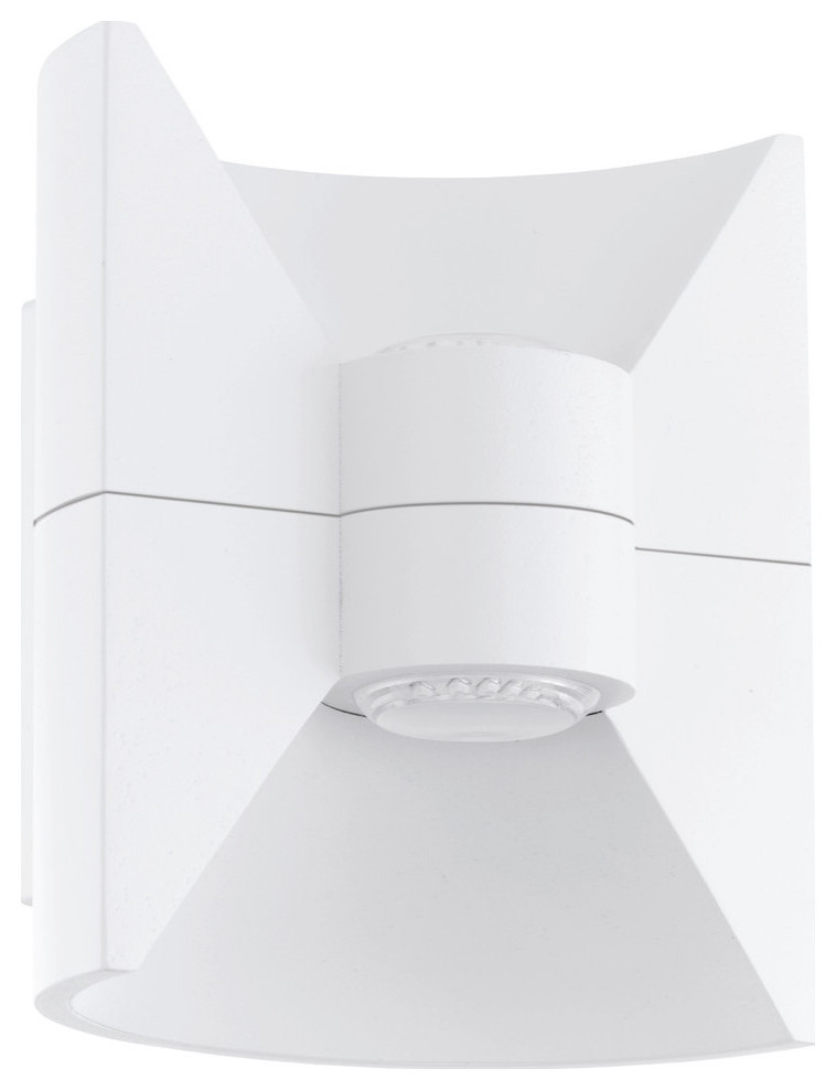 Redondo 2-Light LED Outdoor Wall Sconce, White