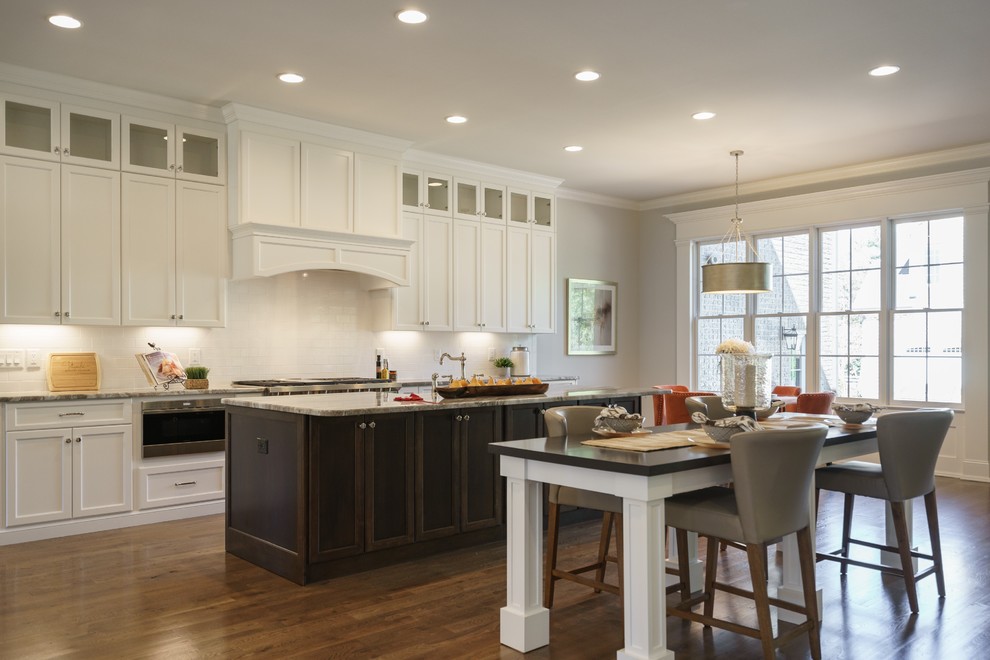 Large transitional kitchen photo in Raleigh