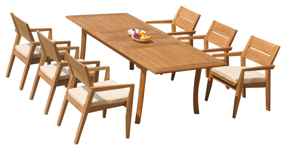 7-piece Outdoor Teak Dining Set: 94