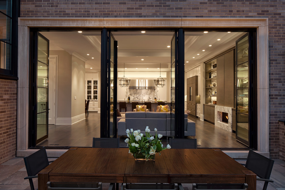 Inspiration for a large transitional home design remodel in Chicago