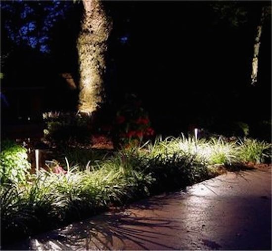 This is an example of a mid-sized stone landscaping.