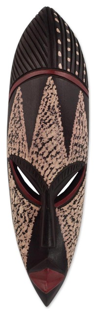 Bat Face African Wood Mask, Ghana
